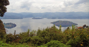 Blick auf Ruandas Seenlandschaft